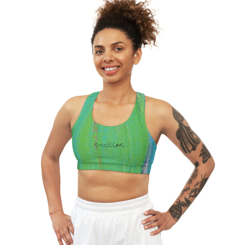 Paint Down Print Seamless Sports Bra