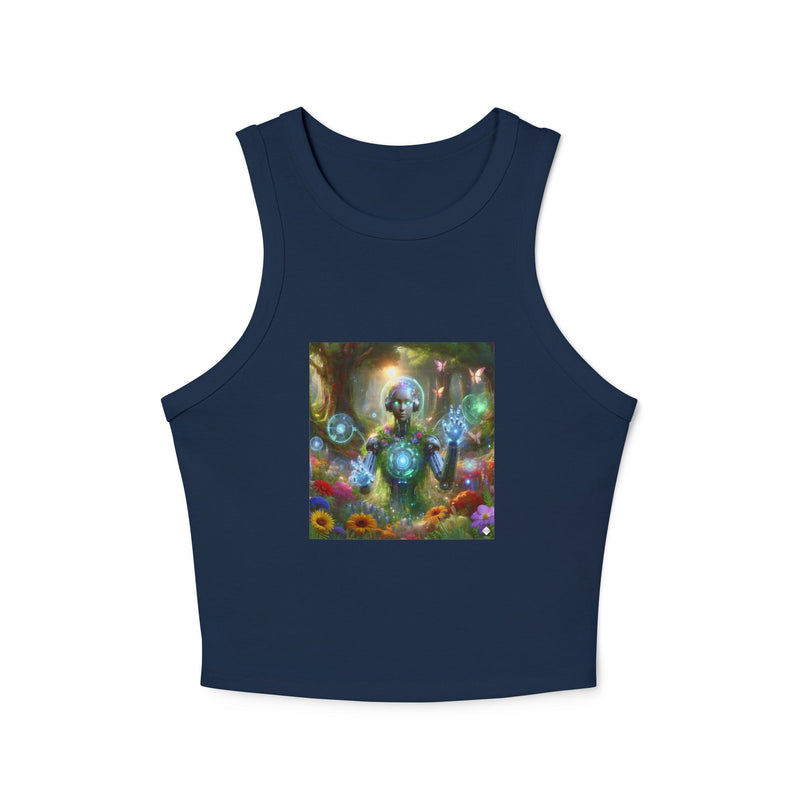 Glowing In The Garden Women's Micro Rib Racer Tank Top