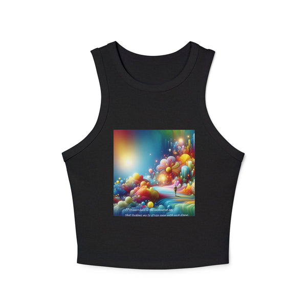 Perservarance is the key Women's Micro Rib Racer Tank Top