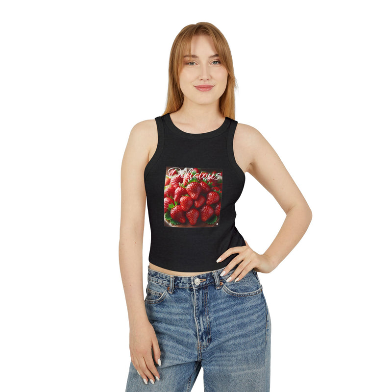 Delicious Women's Micro Rib Racer Tank Top