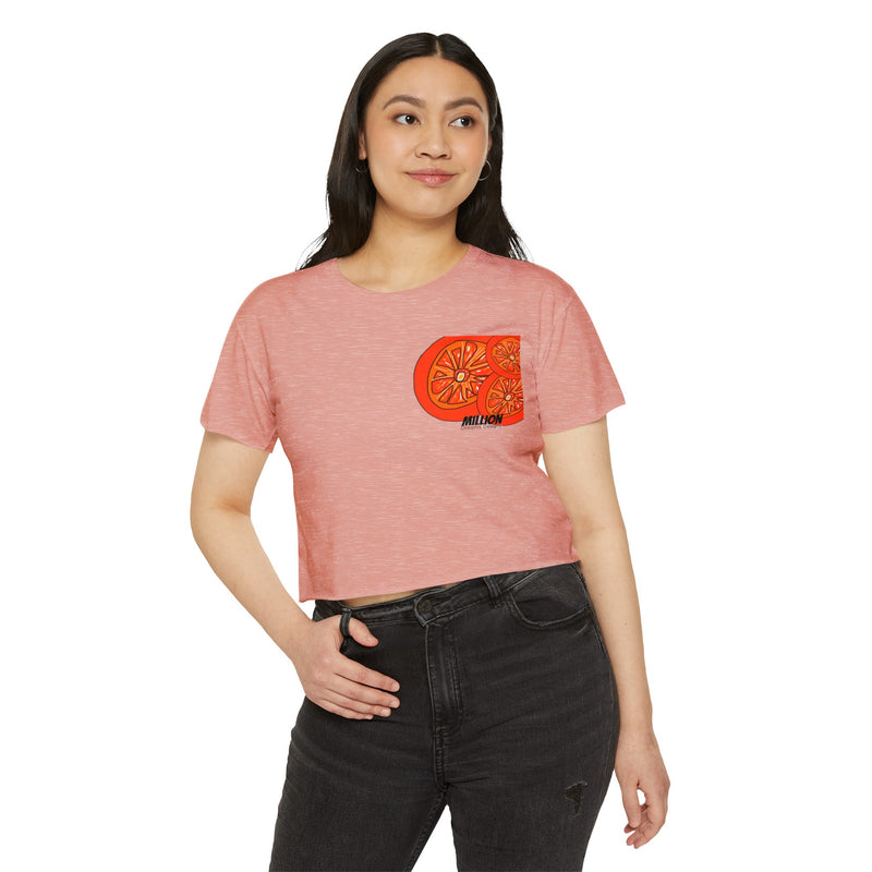 Tangie  Orange Women's Festival Crop Top