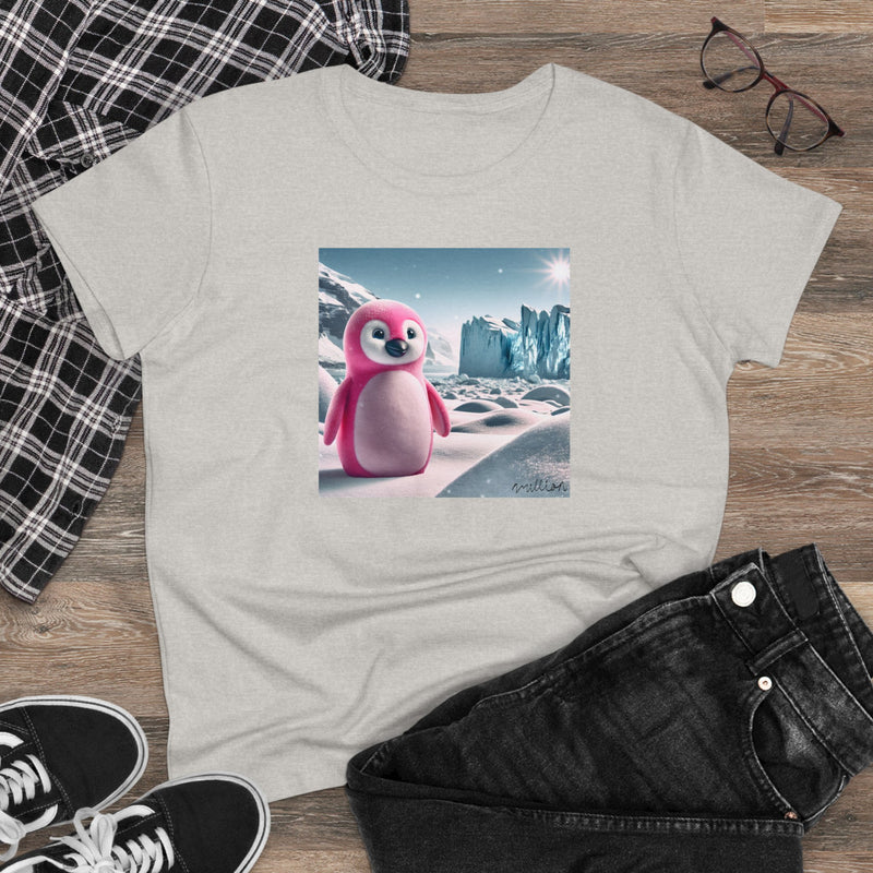 Pink Penguin Women's Midweight Cotton Tee