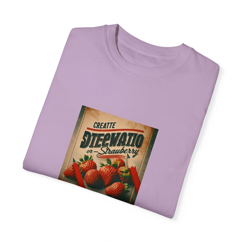 Strawberry Design Unisex Garment-Dyed T-shirt