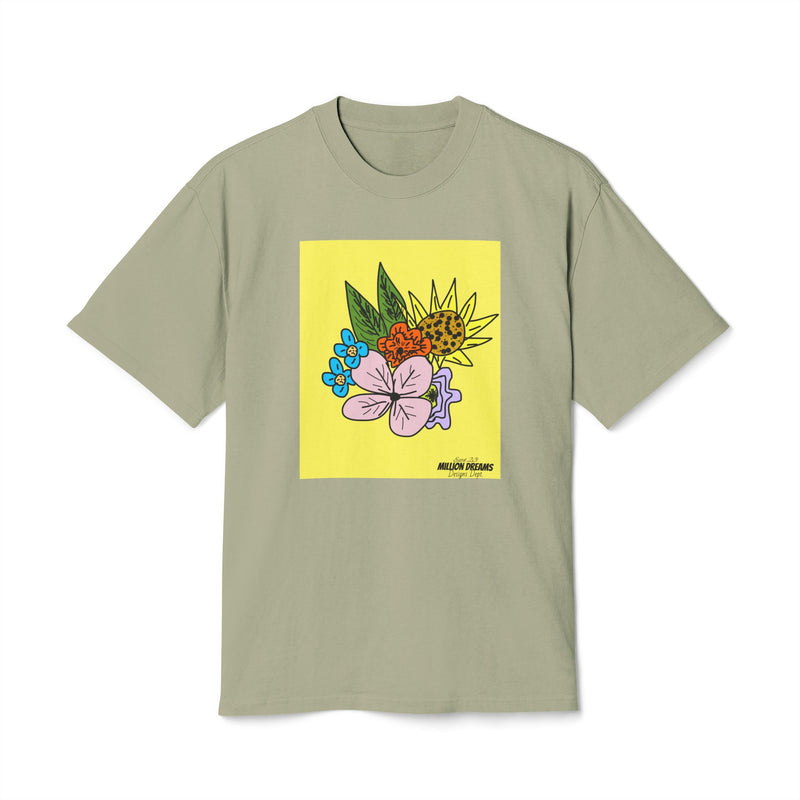 Yellow Flora Unisex Heavy Faded Tee