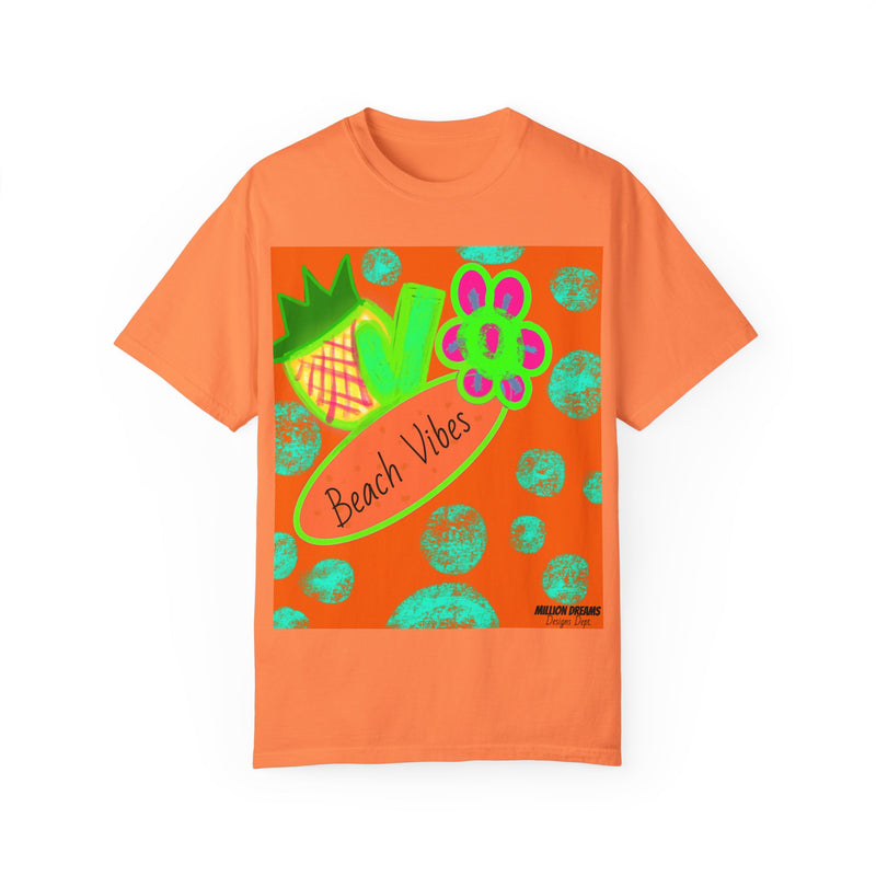 Neon Beach Vibes Unisex Garment-Dyed T-shirt