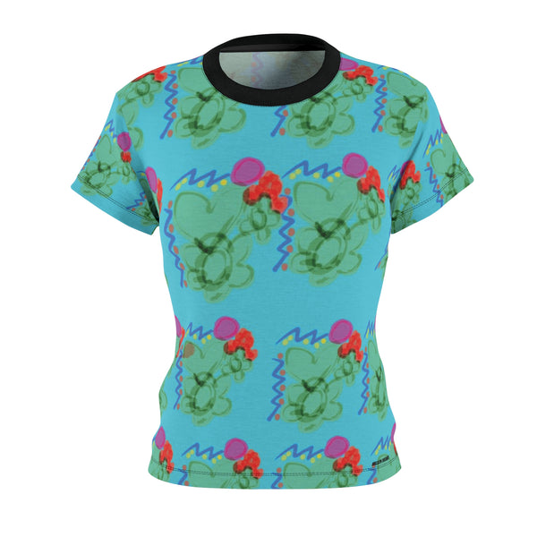 Tropical Seamless Flowers women's Cut & Sew Tee