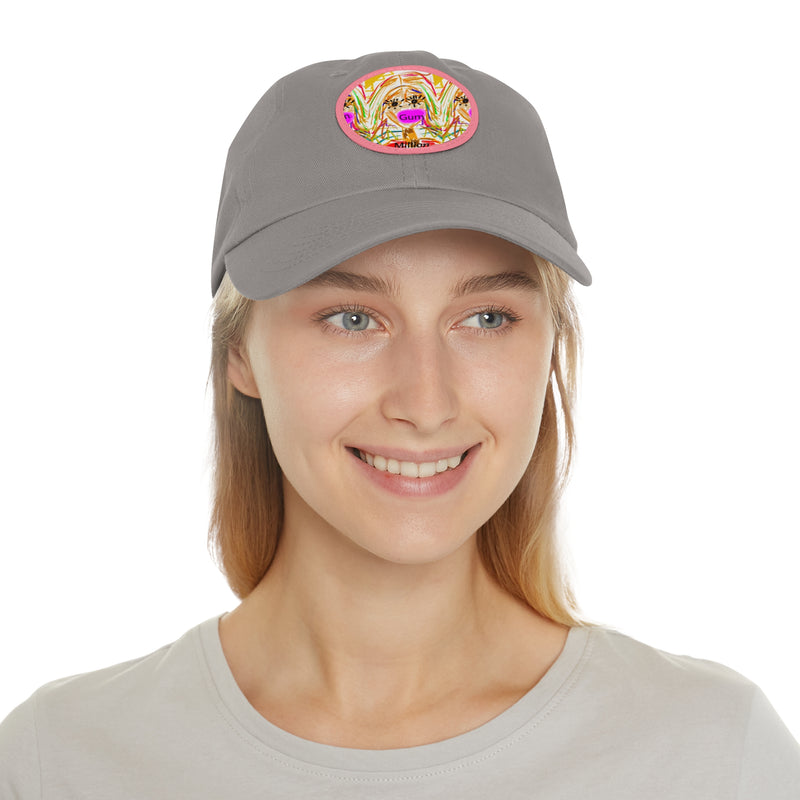 Gum Hat with Leather Patch (Round)