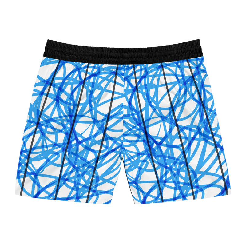 Swirl Grilled Men's Mid-Length Swim Shorts (AOP)