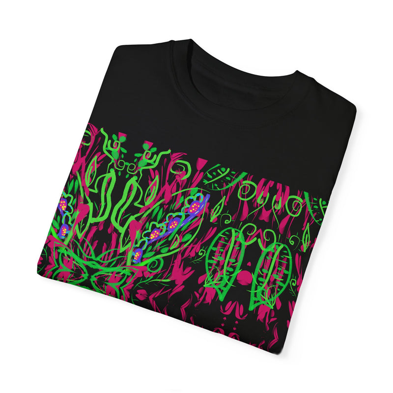 Leafs Neon Unisex Garment-Dyed T-shirt