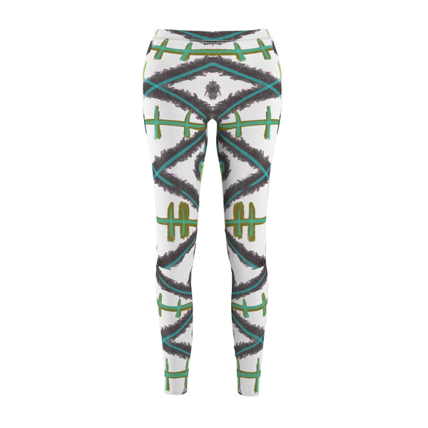 Tribal Star3 Women's Cut & Sew Casual Leggings (AOP)