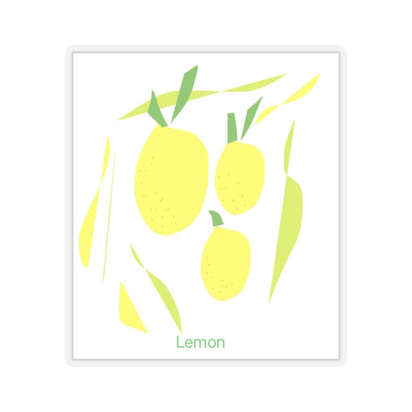 Lemon Yellow Kiss-Cut Stickers