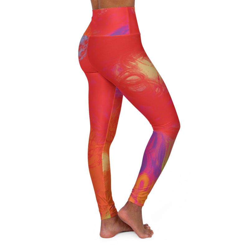 Floral Breeze Waisted Yoga Leggings (AOP)