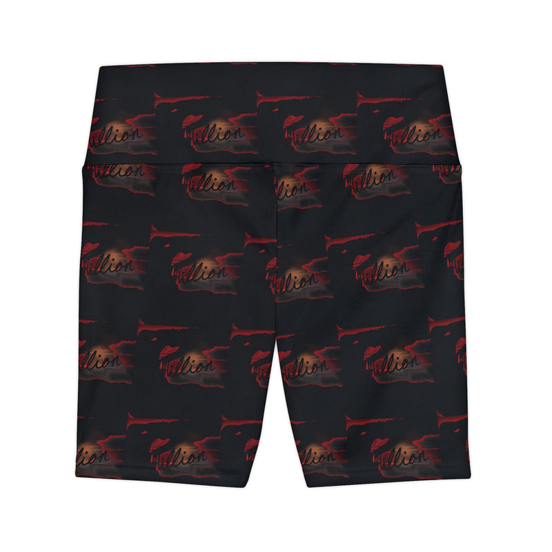 Fiery Million Pattern Print Women's Workout Shorts (AOP)