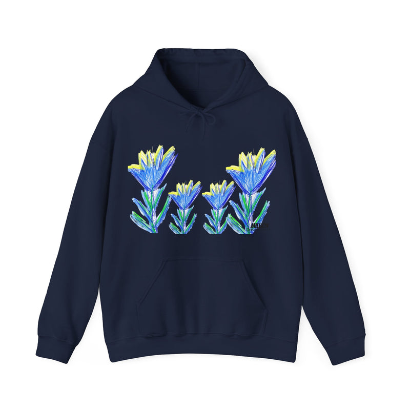 Blue Flower 2 Unisex Heavy Blend™ Hooded Sweatshirt