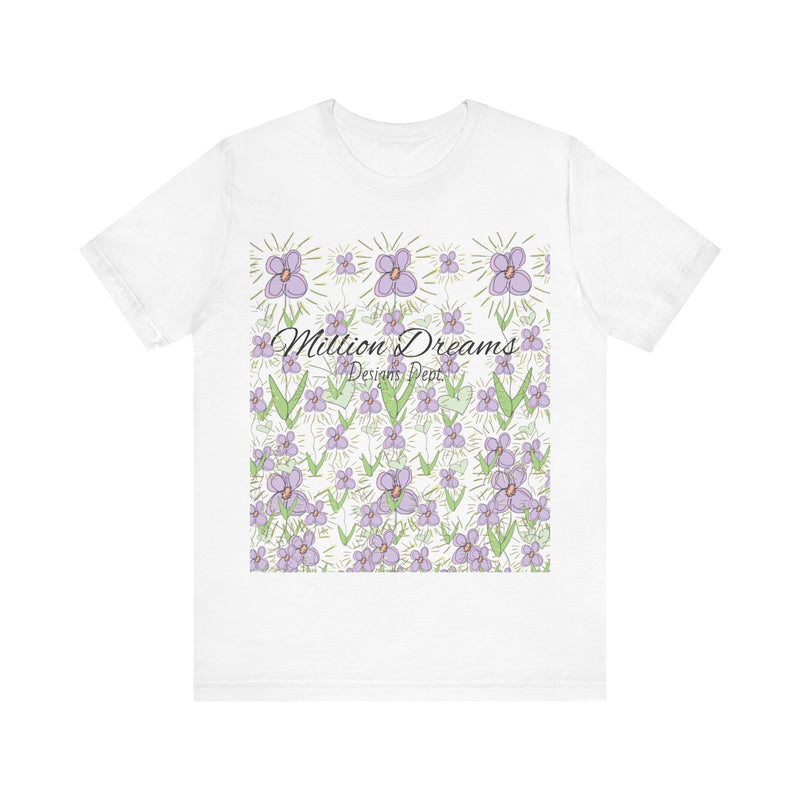 Lavender flowers Jersey  Short Sleeve Tee