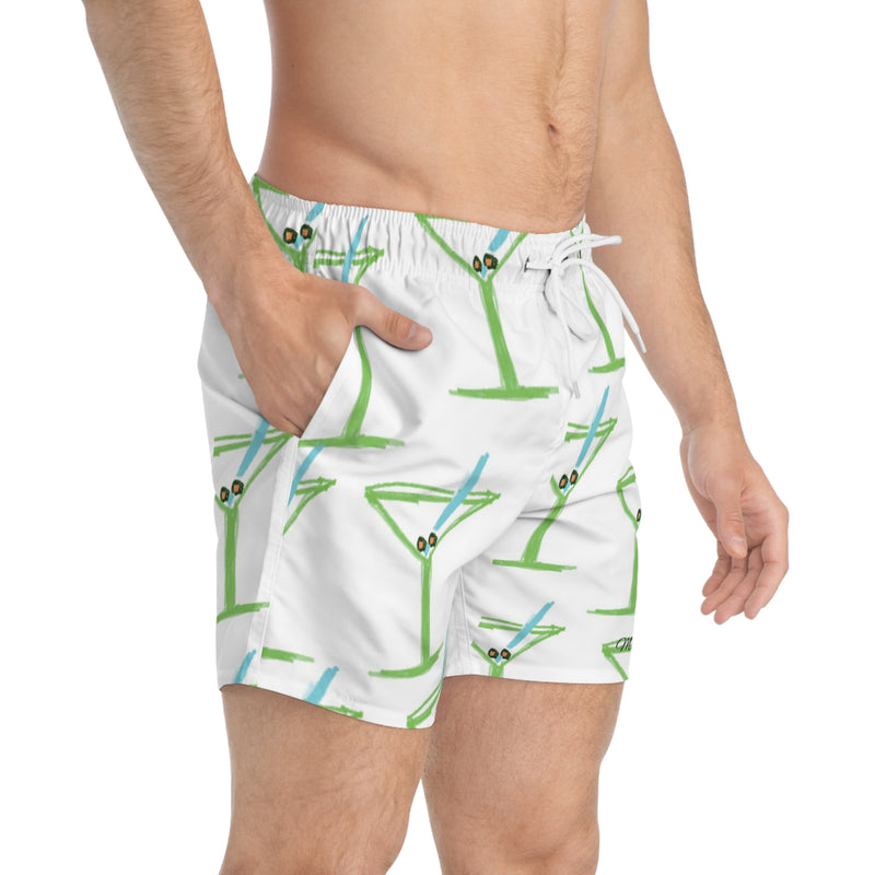 Martini Glass Swim Trunks (AOP)