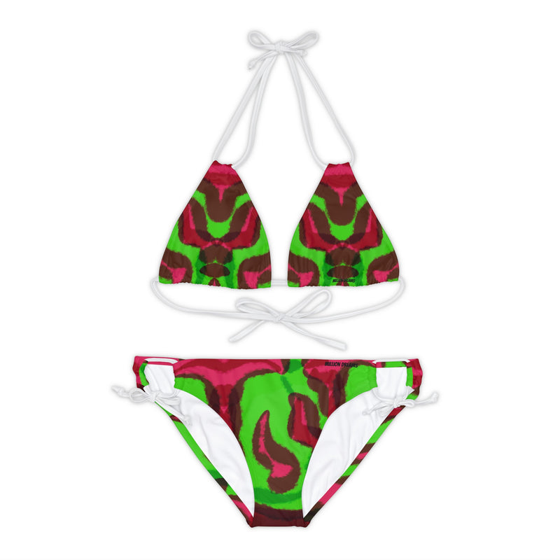 tye dye Strappy Bikini Set (AOP)