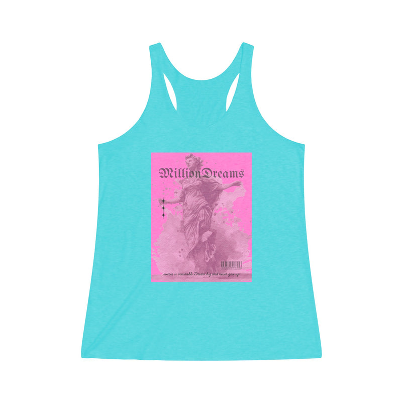 Statue Pink Women's Tri-Blend Racerback Tank