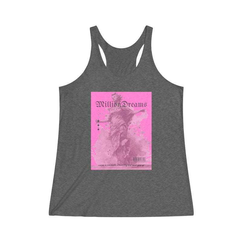 Statue Pink Women's Tri-Blend Racerback Tank