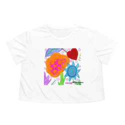 Paint Garden Women's Flowy Cropped Tee