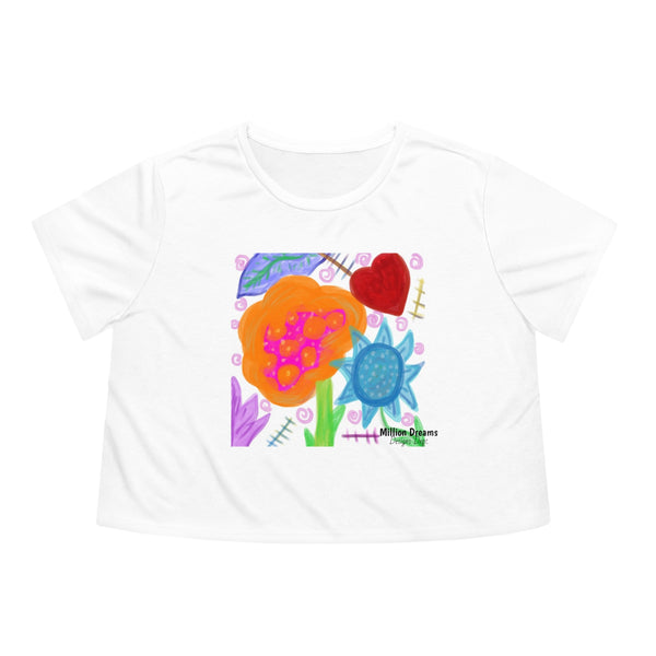 Paint Garden Women's Flowy Cropped Tee