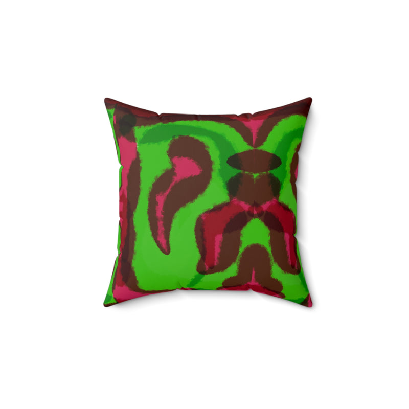 Tye dye Faux Suede Square Pillow