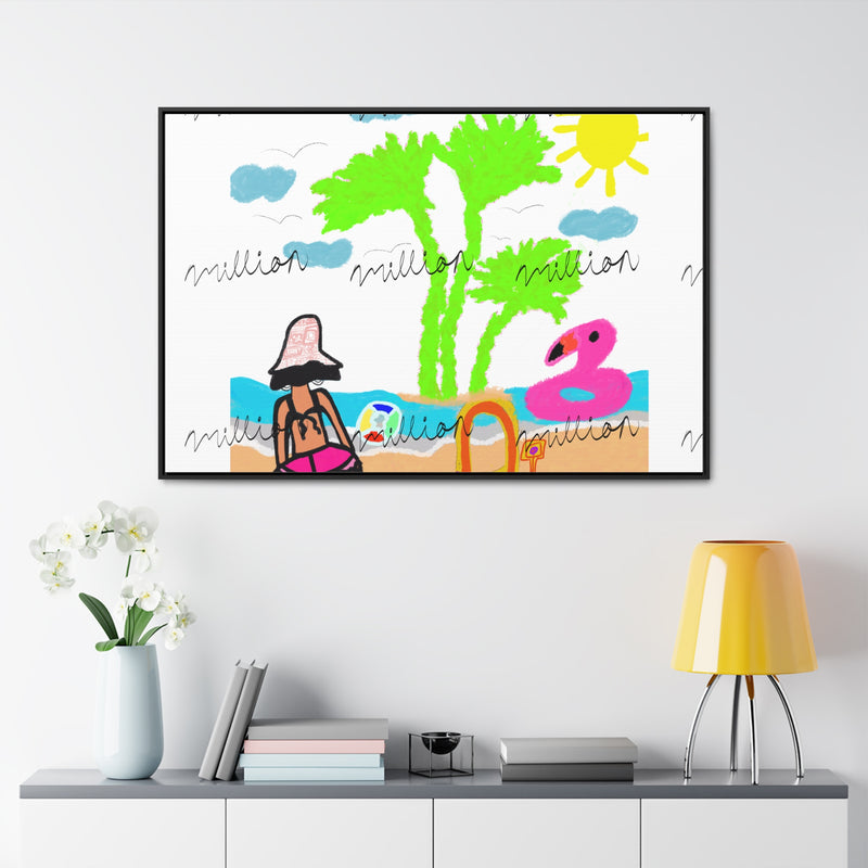 Fun Beach Day Gallery Canvas Wraps, Horizontal Frame