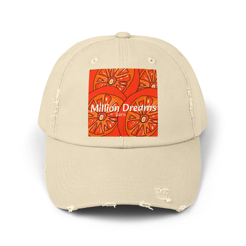 Tangie Orange Unisex Distressed Cap