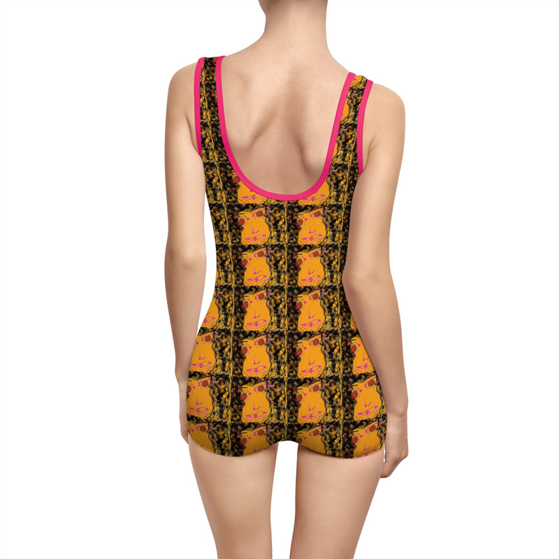 Face Graphic 2.0  Women's Vintage Swimsuit (AOP)