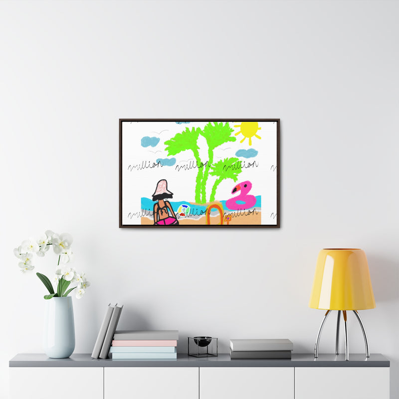 Fun Beach Day Gallery Canvas Wraps, Horizontal Frame