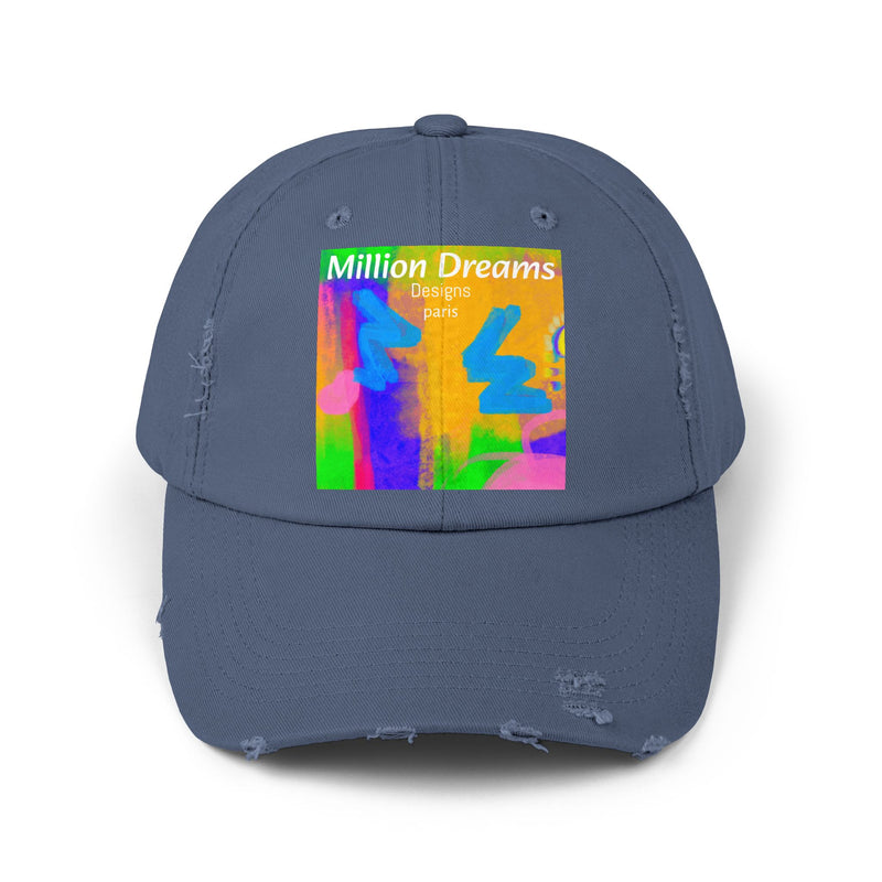 Neon Unisex Distressed Cap