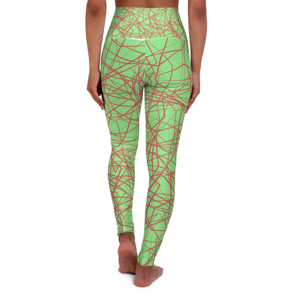 Polygons High Waisted Yoga Leggings (AOP)