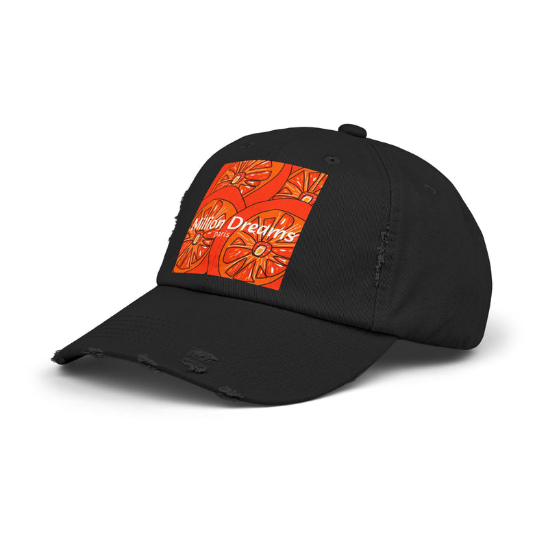 Tangie Orange Unisex Distressed Cap