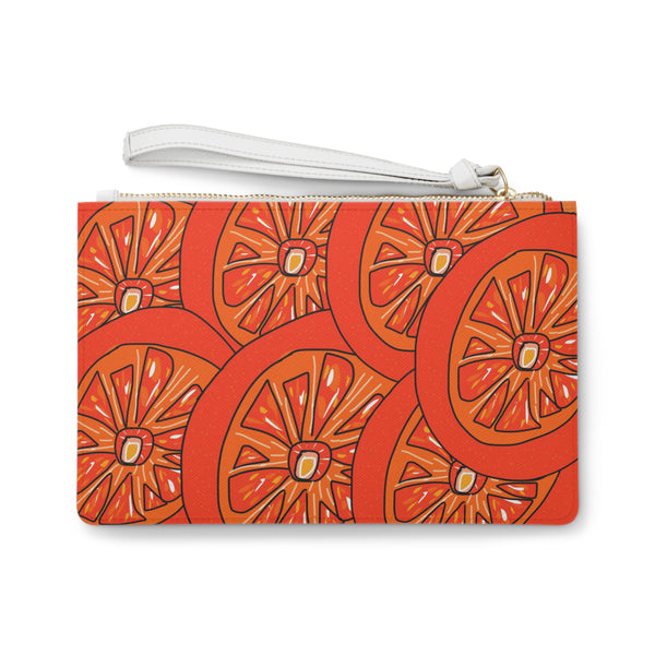 Tangie Orange Clutch Bag