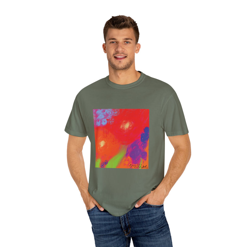 Floral Breeze Unisex Garment-Dyed T-shirt