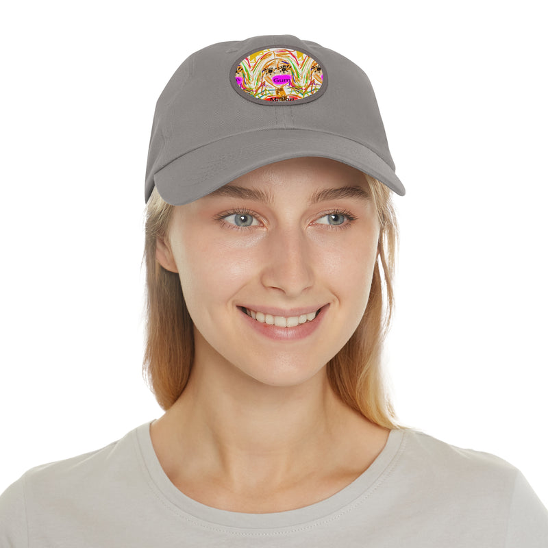 Gum Hat with Leather Patch (Round)