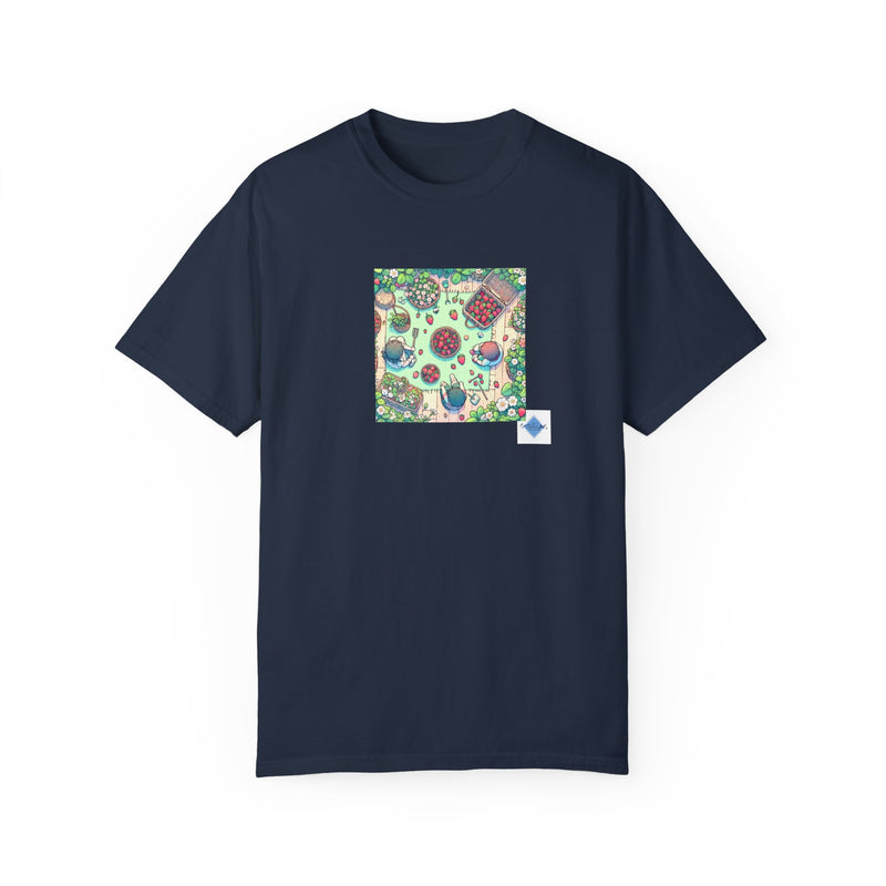 Strawberry Garden Unisex Garment-Dyed T-shirt