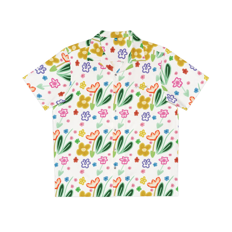 Cute Flower Print Men"s Hawaiian Shirt (AOP)