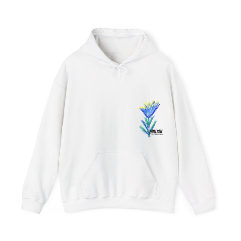 Blue Flower Unisex Heavy Blend™  Hooded Sweatshirt