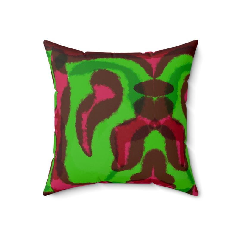 Tye dye Faux Suede Square Pillow