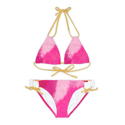 Pink Shades Strappy Bikini Set (AOP)