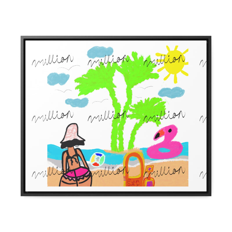 Fun Beach Day Gallery Canvas Wraps, Horizontal Frame