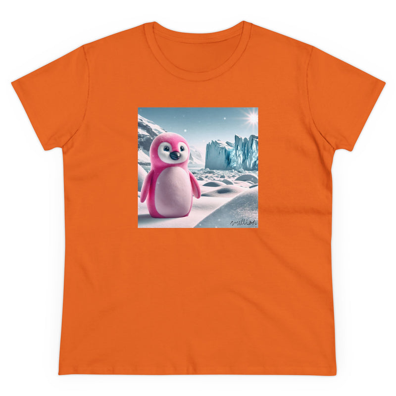 Pink Penguin Women's Midweight Cotton Tee