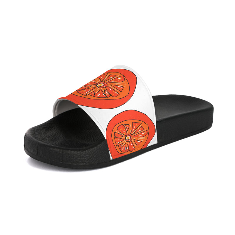 Tangie Orange Women's PU Slide Sandals