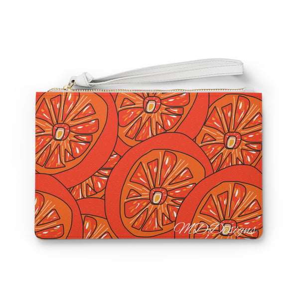 Tangie Orange Clutch Bag