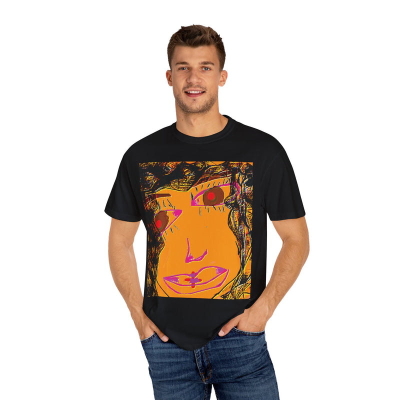 Face Graphic Unisex Garment-Dyed T-shirt