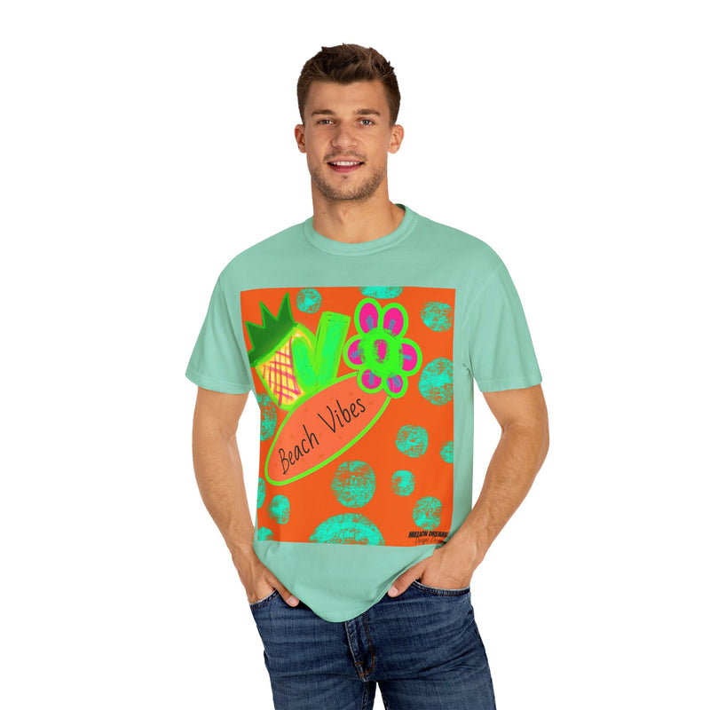 Neon Beach Vibes Unisex Garment-Dyed T-shirt