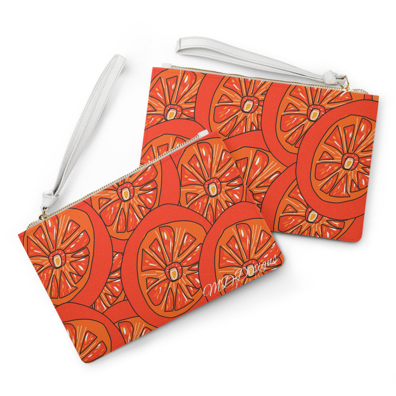 Tangie Orange Clutch Bag