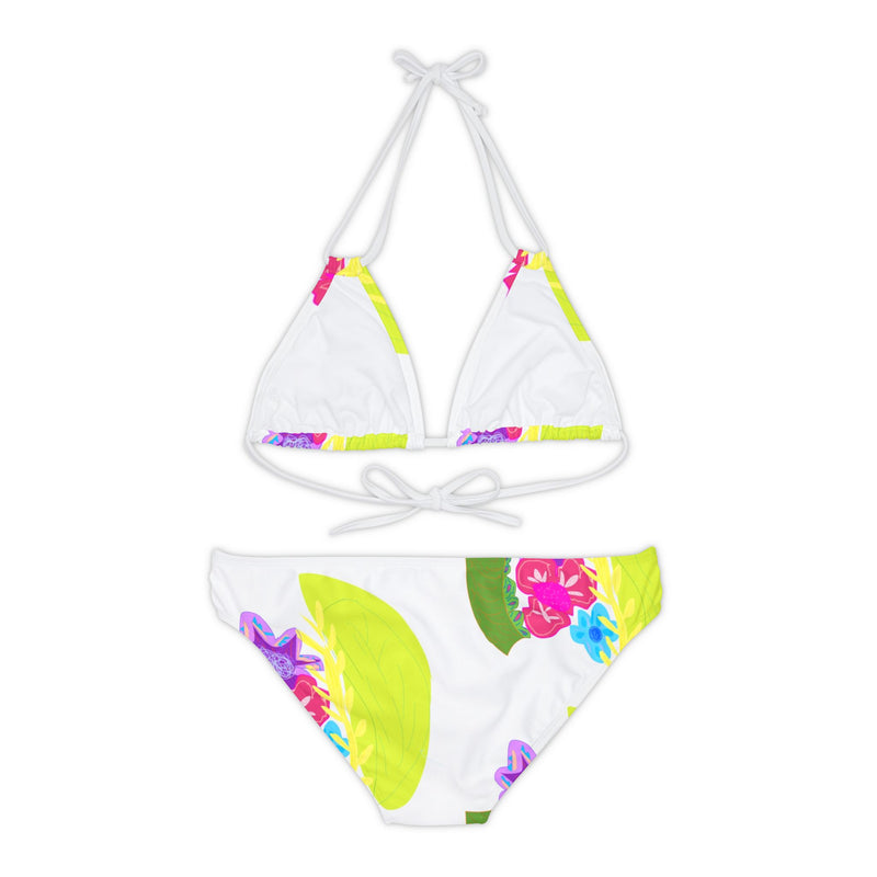 Neon Plants Strappy Bikini Set (AOP)