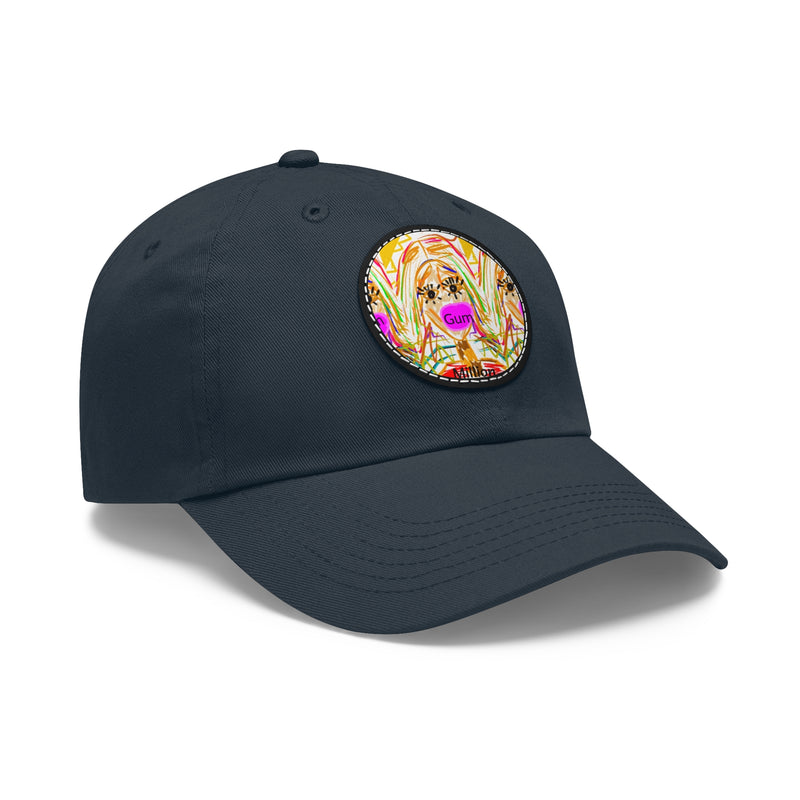 Gum Hat with Leather Patch (Round)